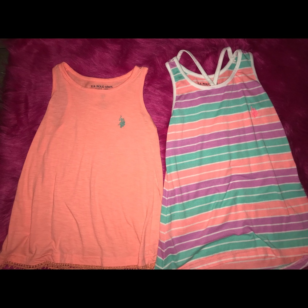 Two girls US polo tank tops